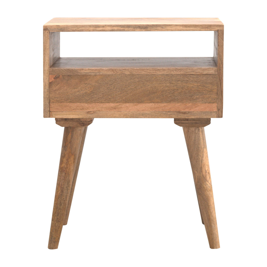 Modern Oak-ish Bedside Table with Open Slot