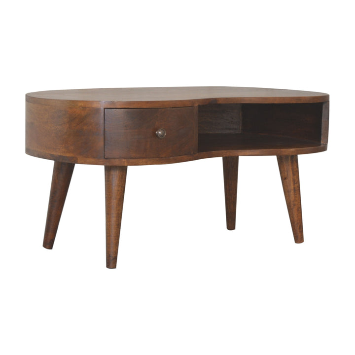 Chestnut Wave Coffee Table-Smiddy Furniture