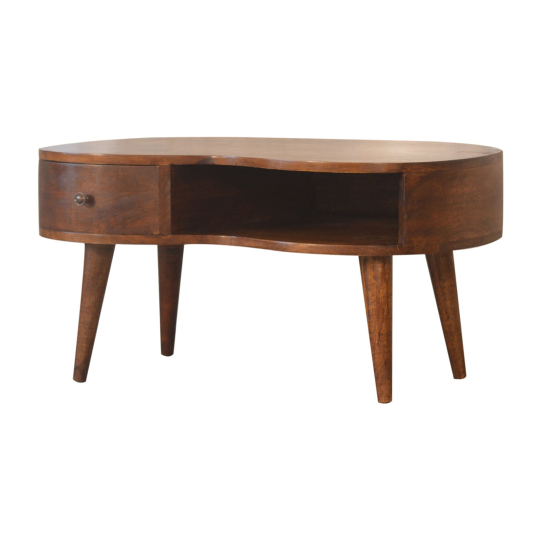 Chestnut Wave Coffee Table-Smiddy Furniture