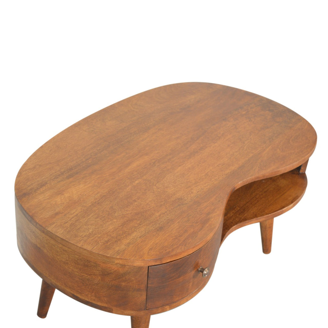 Chestnut Wave Coffee Table-Smiddy Furniture