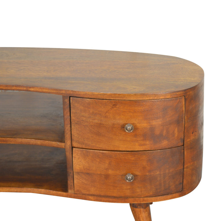 Chestnut Wave Entertainment Unit-Smiddy Furniture