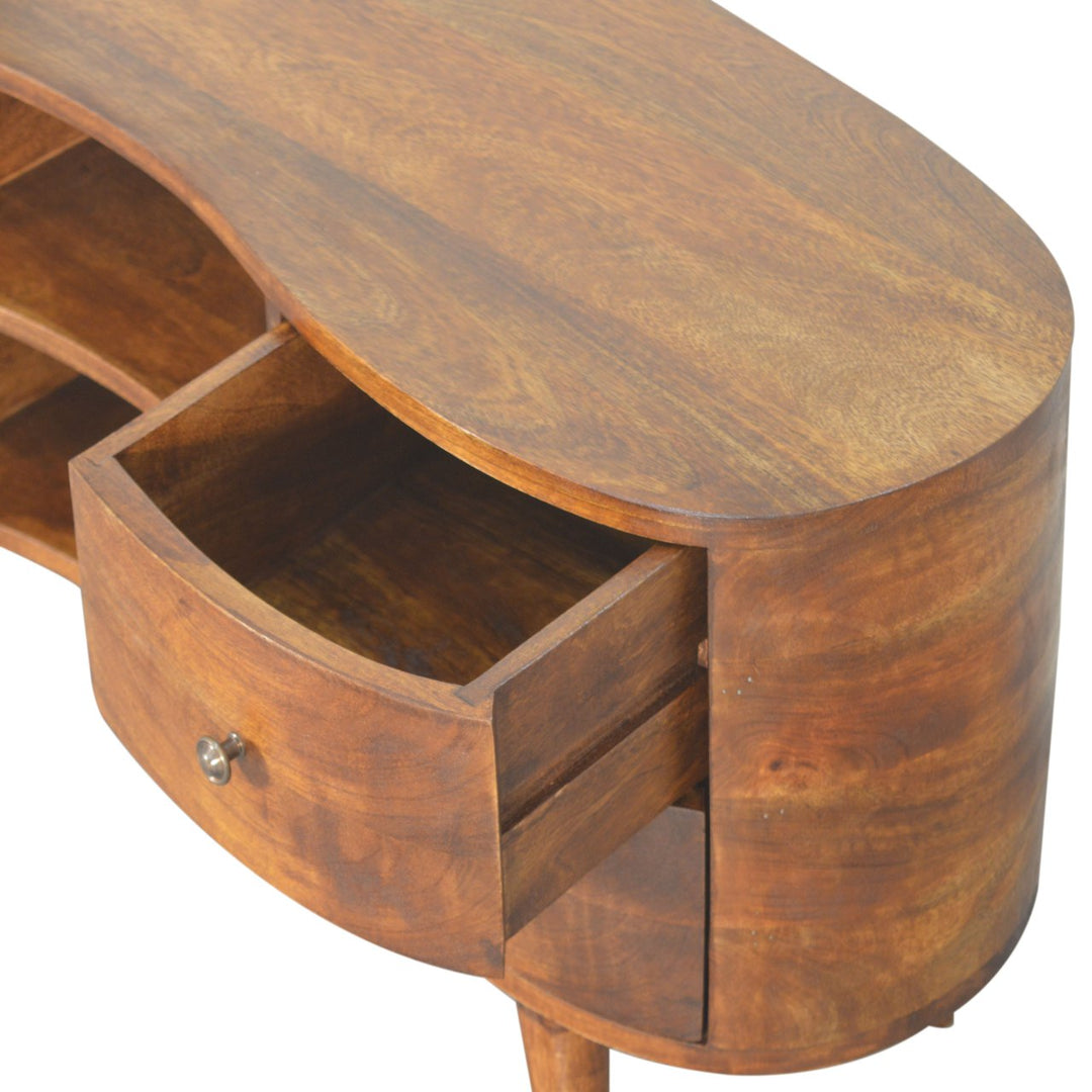 Chestnut Wave Entertainment Unit-Smiddy Furniture