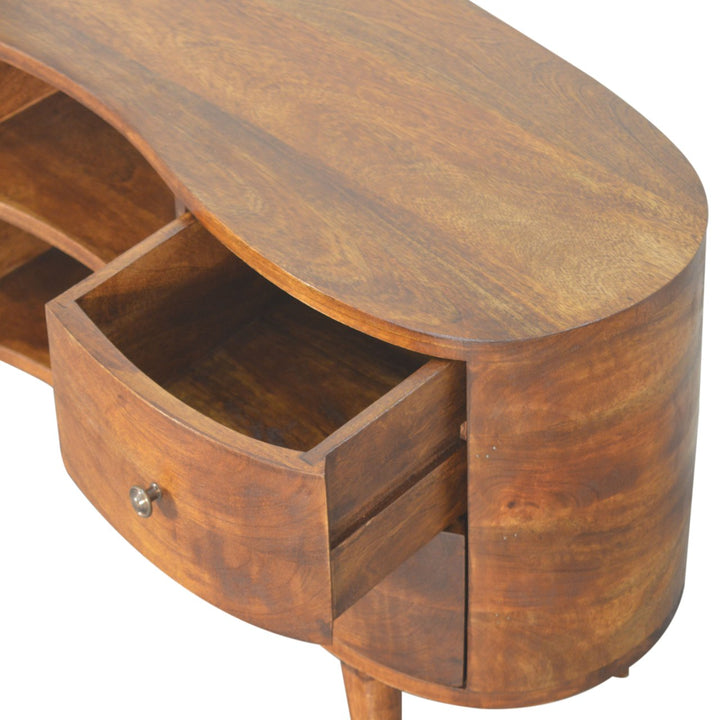 Chestnut Wave Entertainment Unit-Smiddy Furniture