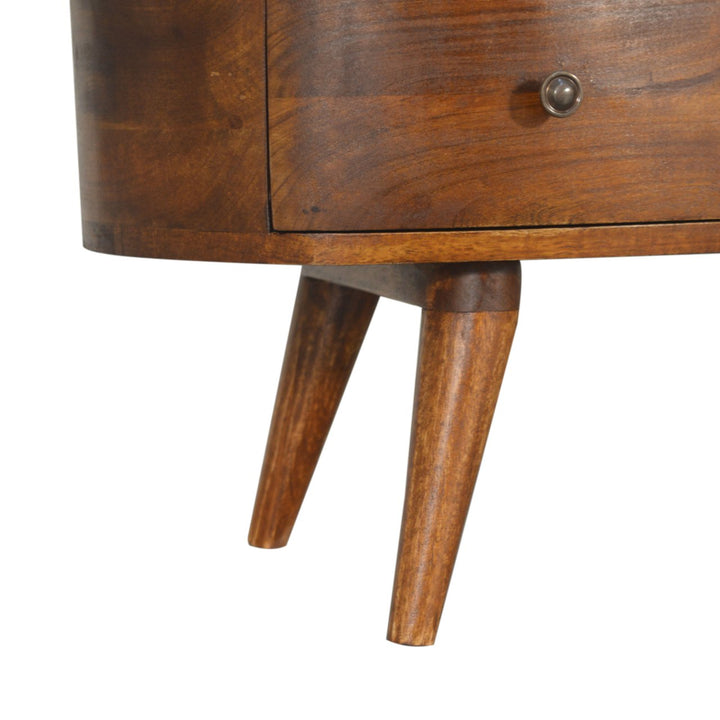 Chestnut Wave Entertainment Unit-Smiddy Furniture