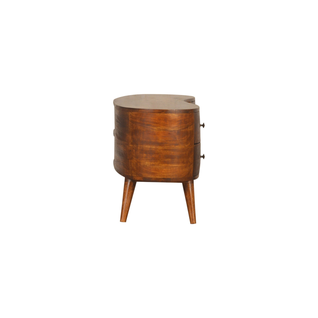 Chestnut Wave Entertainment Unit-Smiddy Furniture