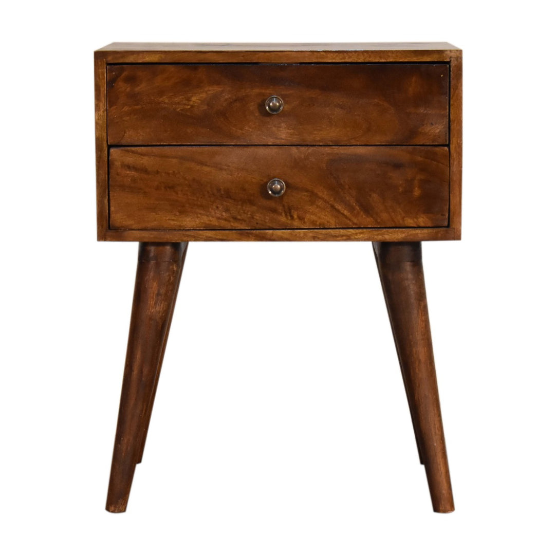 Chestnut Modern Solid Wood Bedside - Smiddy Furniture
