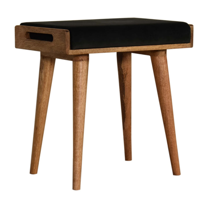 Emerald Velvet Tray Style Footstool - Smiddy Furniture