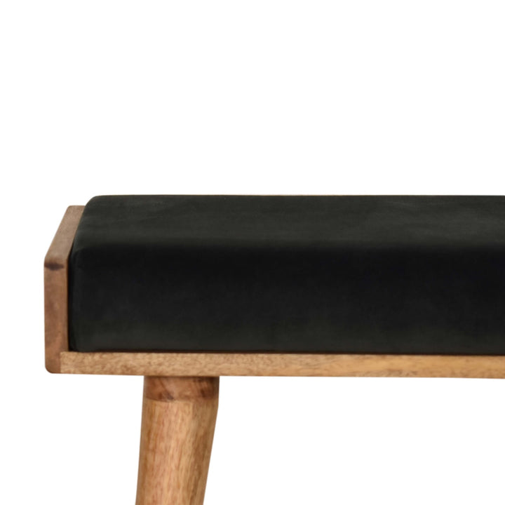 Emerald Velvet Tray Style Footstool - Smiddy Furniture