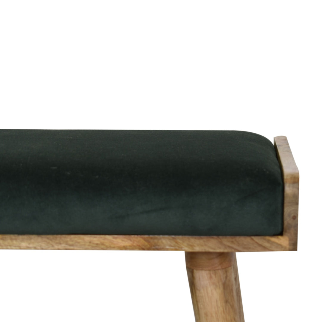 Emerald Velvet Tray Style Footstool - Smiddy Furniture