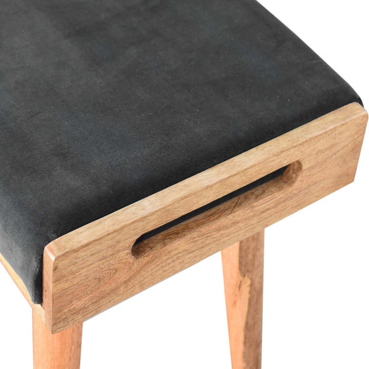 Emerald Velvet Tray Style Footstool - Smiddy Furniture