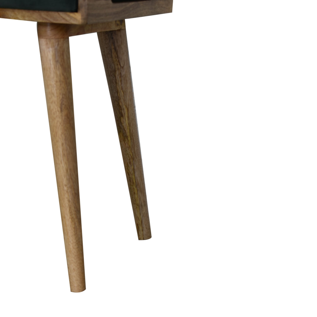Emerald Velvet Tray Style Footstool - Smiddy Furniture