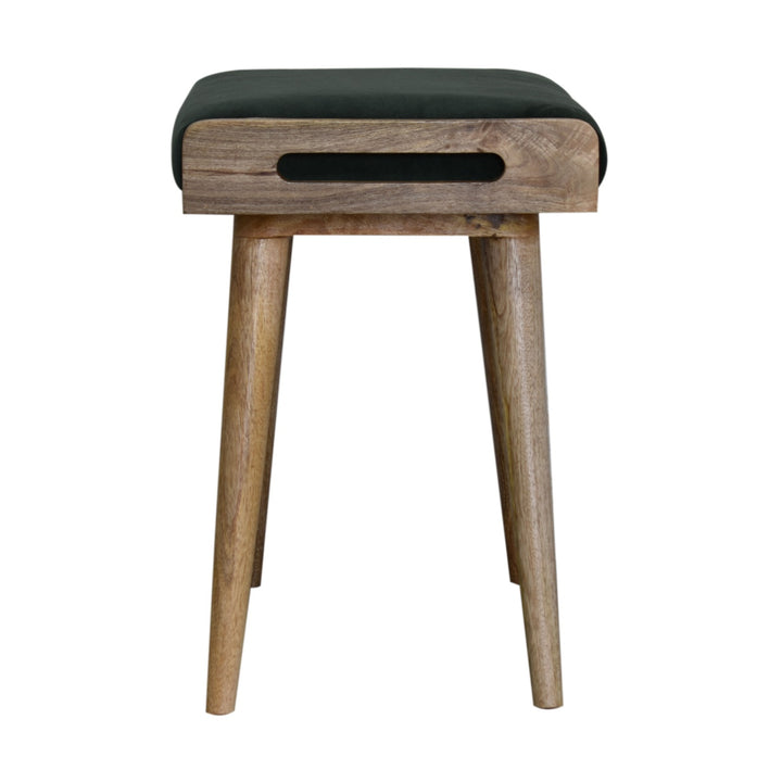 Emerald Velvet Tray Style Footstool - Smiddy Furniture