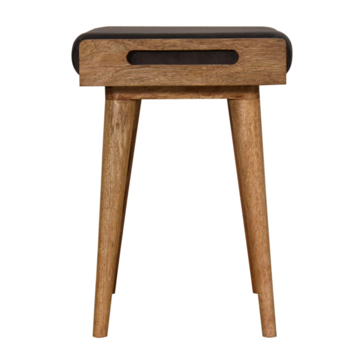 Grey Velvet Tray Style Footstool-Smiddy Furniture