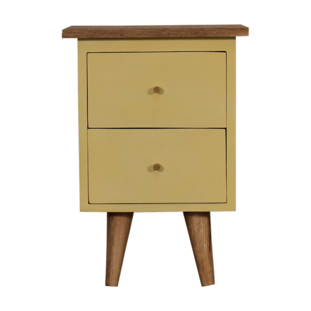 Yellow Hand Painted Bedside - Smiddy Furniture
