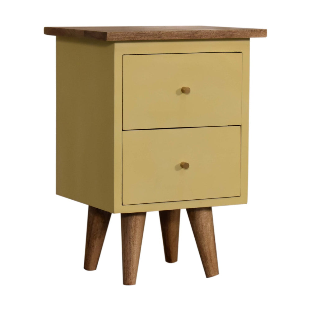 Yellow Hand Painted Bedside - Smiddy Furniture