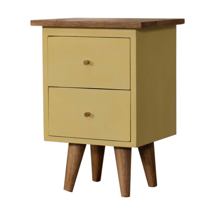 Yellow Hand Painted Bedside - Smiddy Furniture