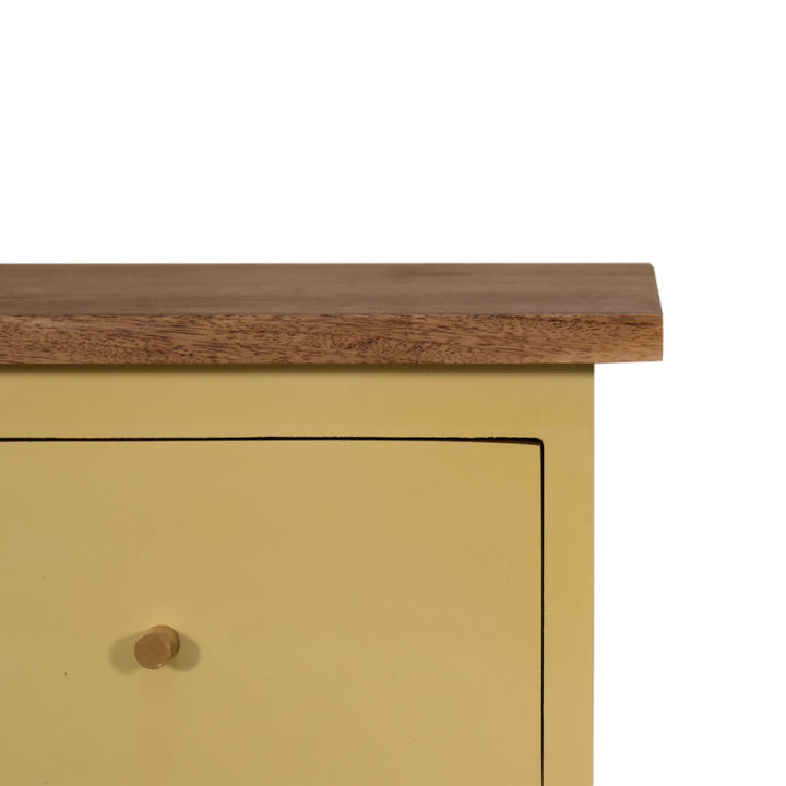 Yellow Hand Painted Bedside - Smiddy Furniture