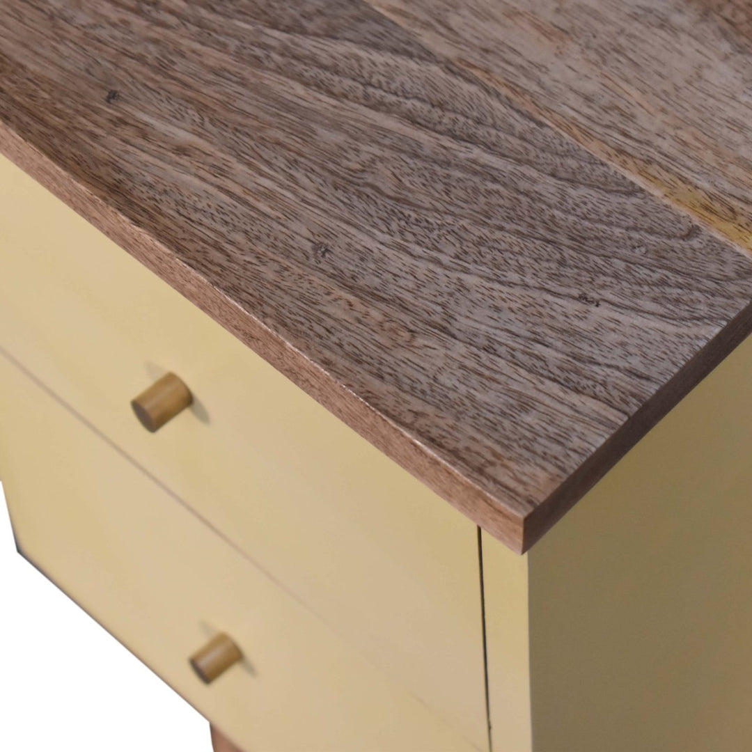 Yellow Hand Painted Bedside - Smiddy Furniture