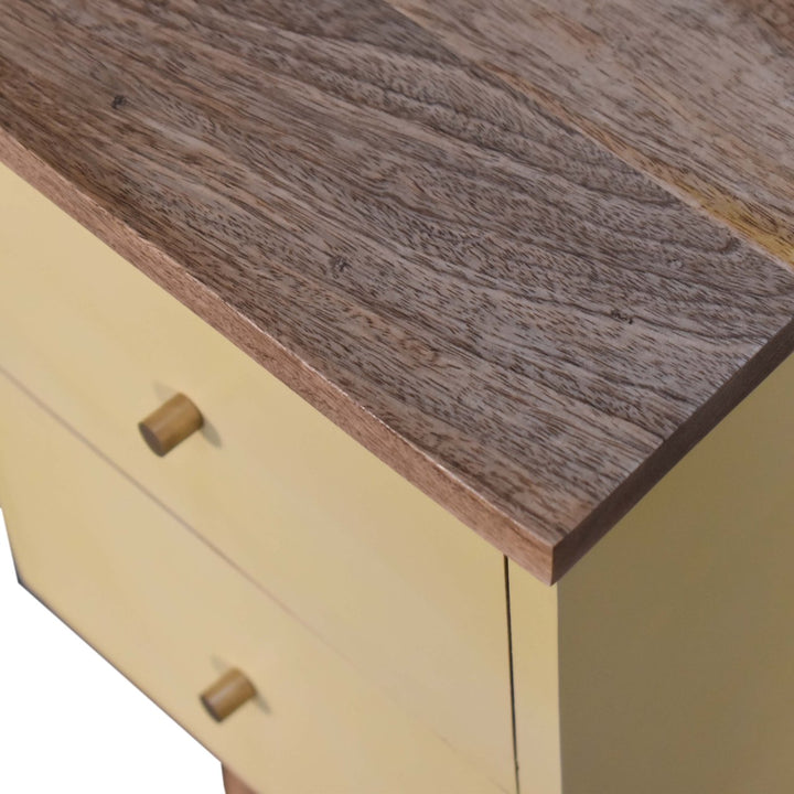 Yellow Hand Painted Bedside - Smiddy Furniture