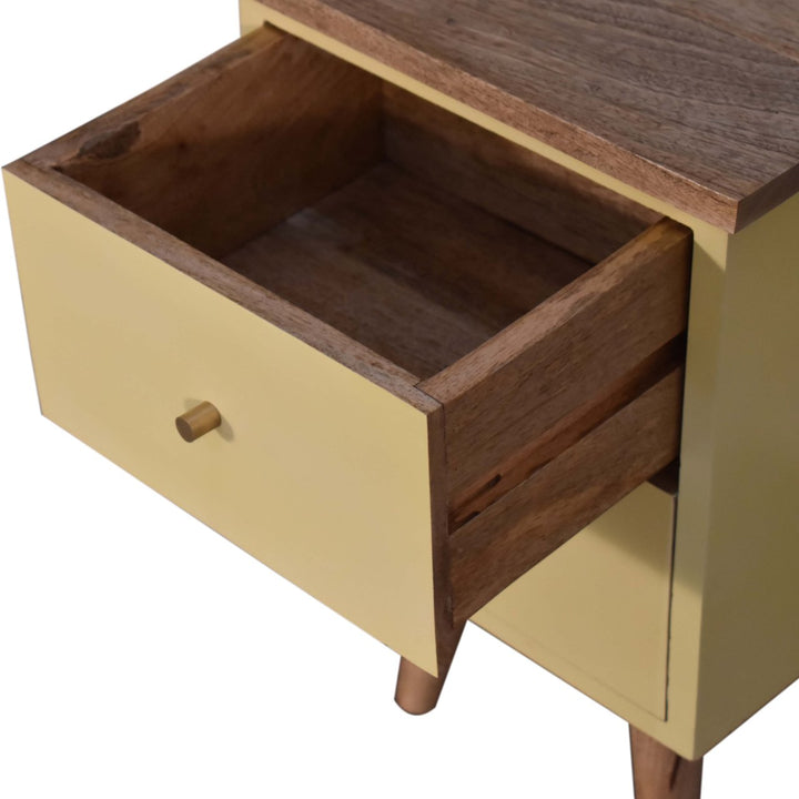 Yellow Hand Painted Bedside - Smiddy Furniture