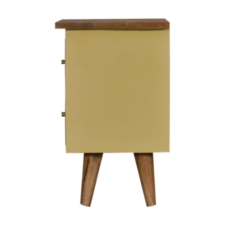 Yellow Hand Painted Bedside - Smiddy Furniture