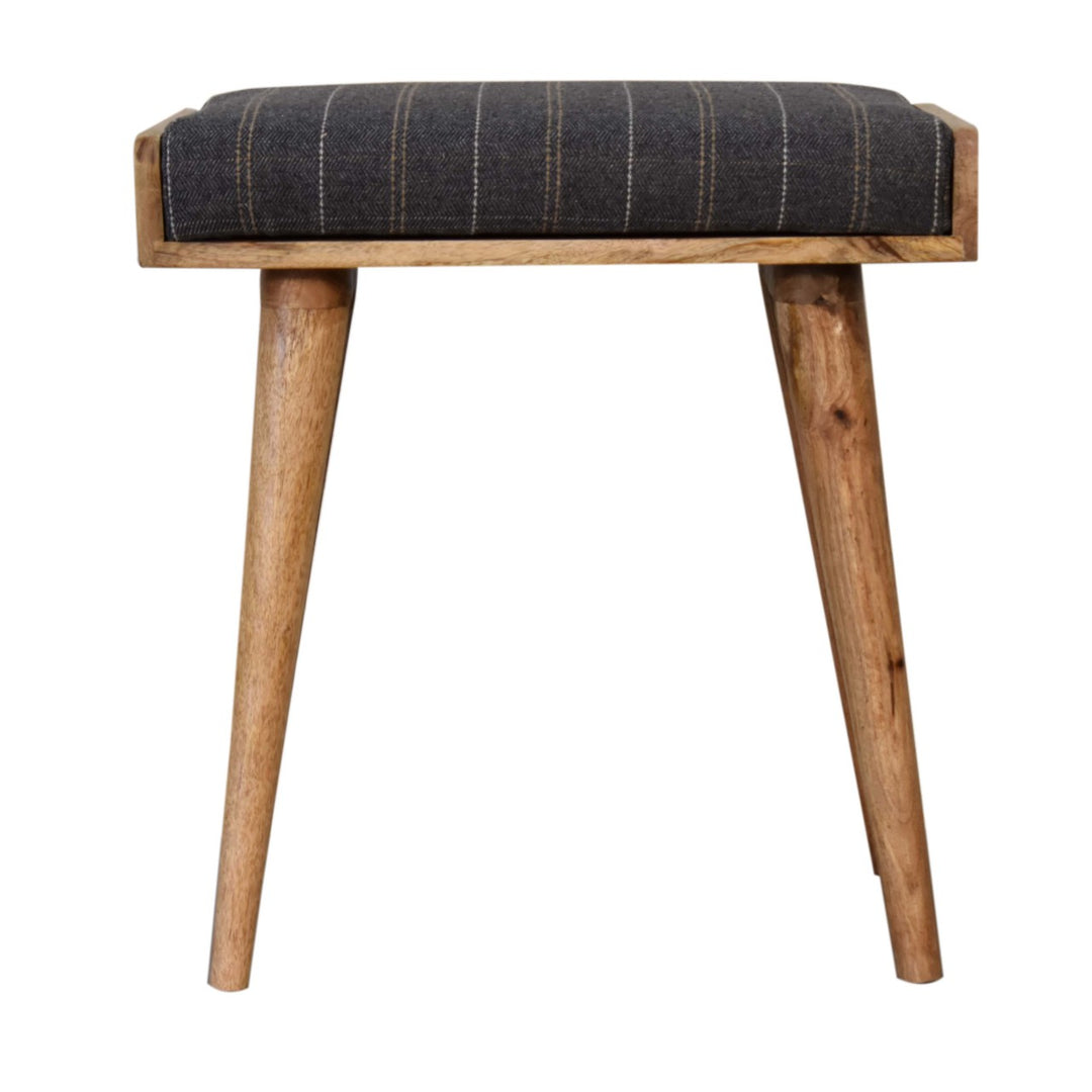 Pewter Tweed Tray Style Footstool-Smiddy Furniture