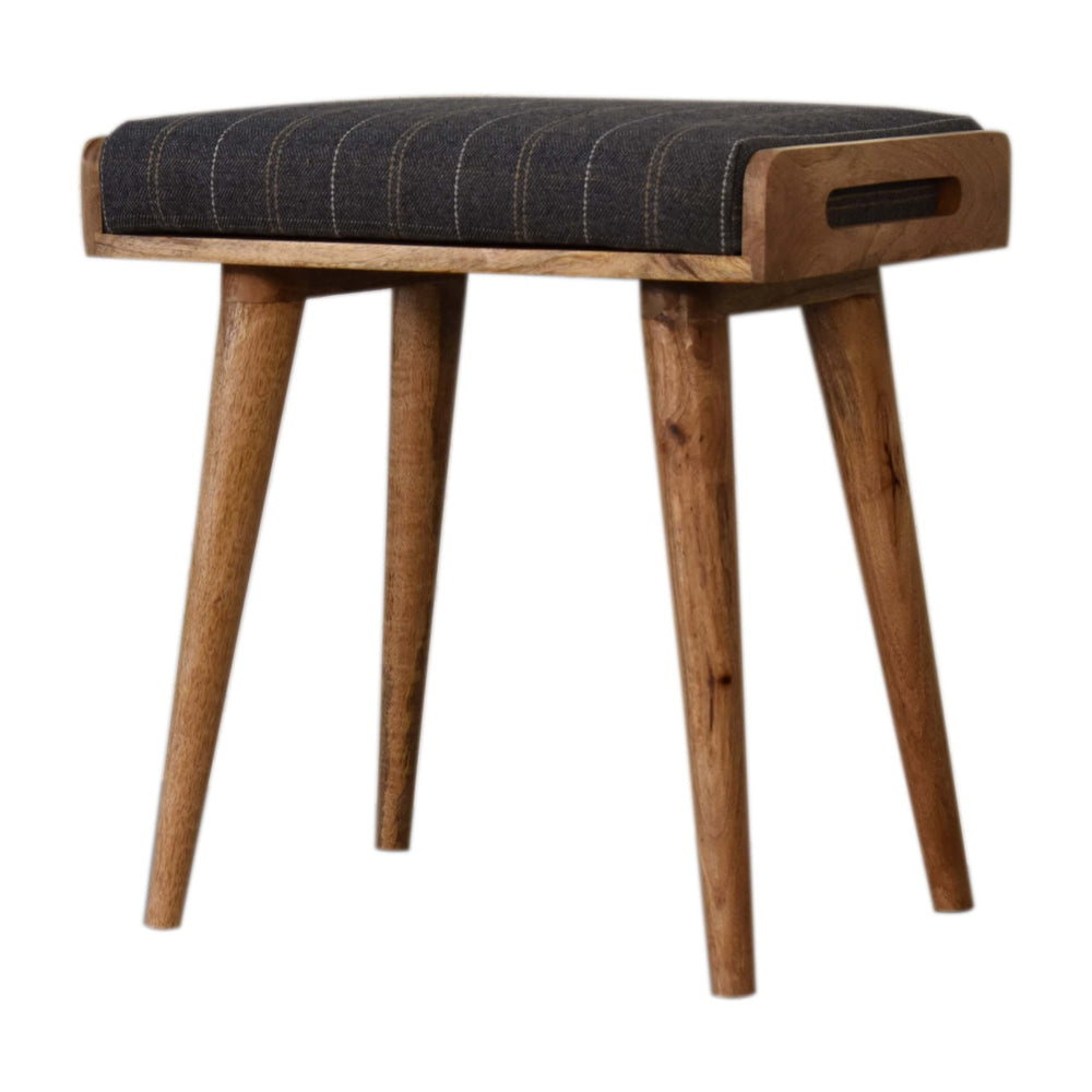 Pewter Tweed Tray Style Footstool-Smiddy Furniture