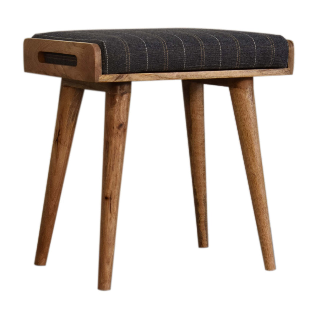 Pewter Tweed Tray Style Footstool-Smiddy Furniture