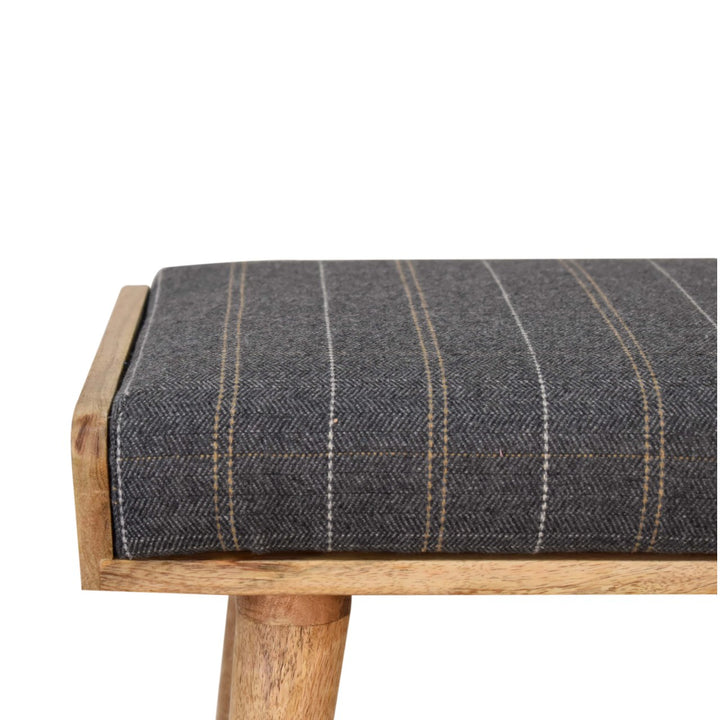 Pewter Tweed Tray Style Footstool-Smiddy Furniture