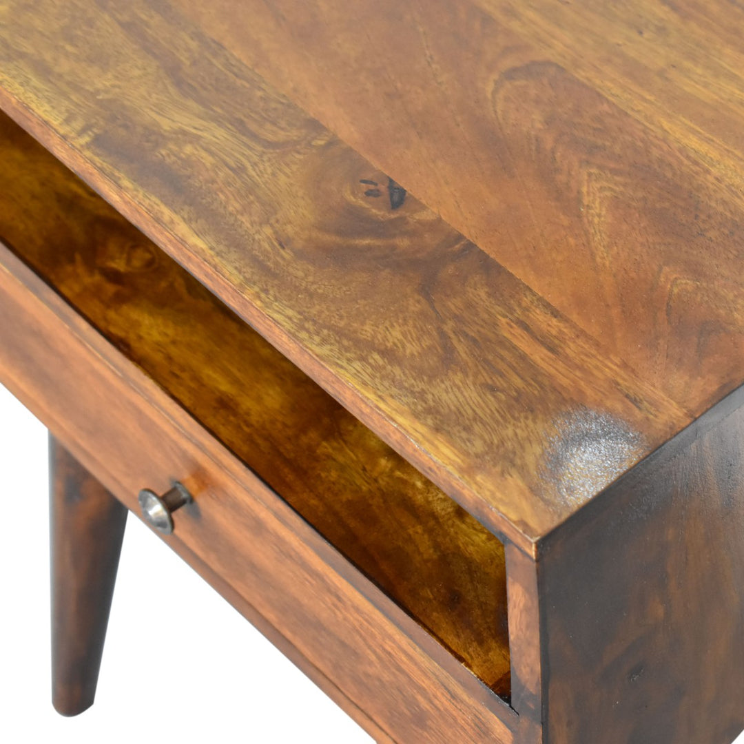 Modern Chestnut Bedside Table
