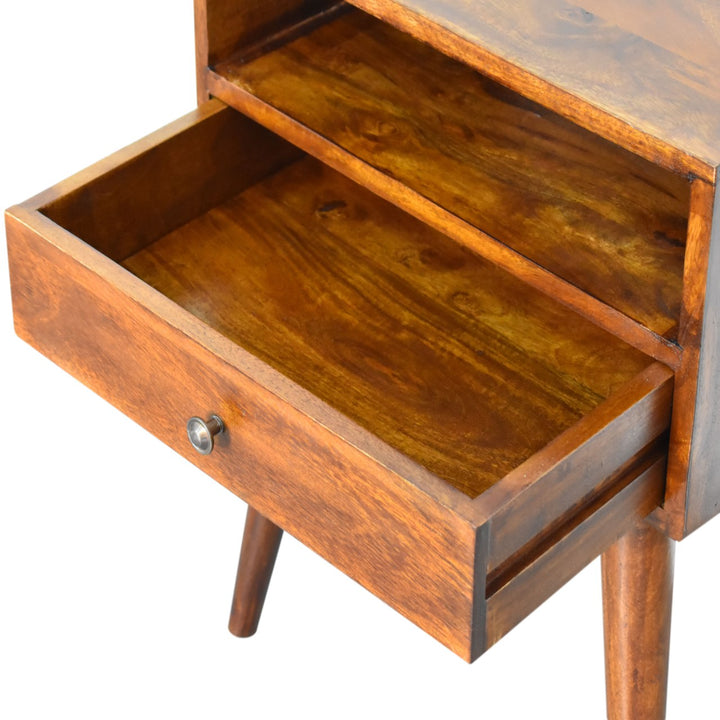 Modern Chestnut Bedside Table