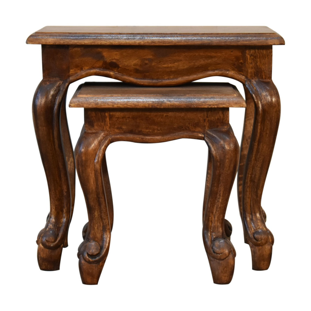 Chestnut French Style Stool Set - Smiddy Furniture
