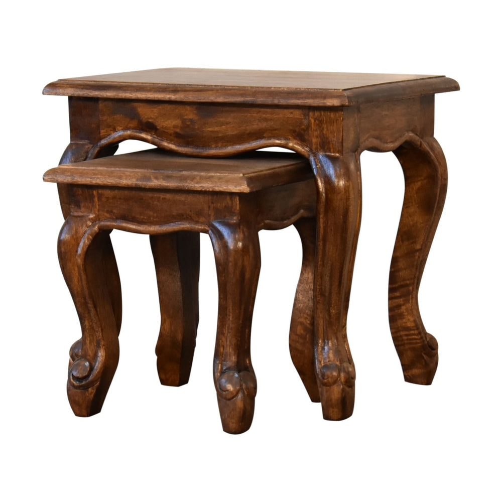 Chestnut French Style Stool Set - Smiddy Furniture