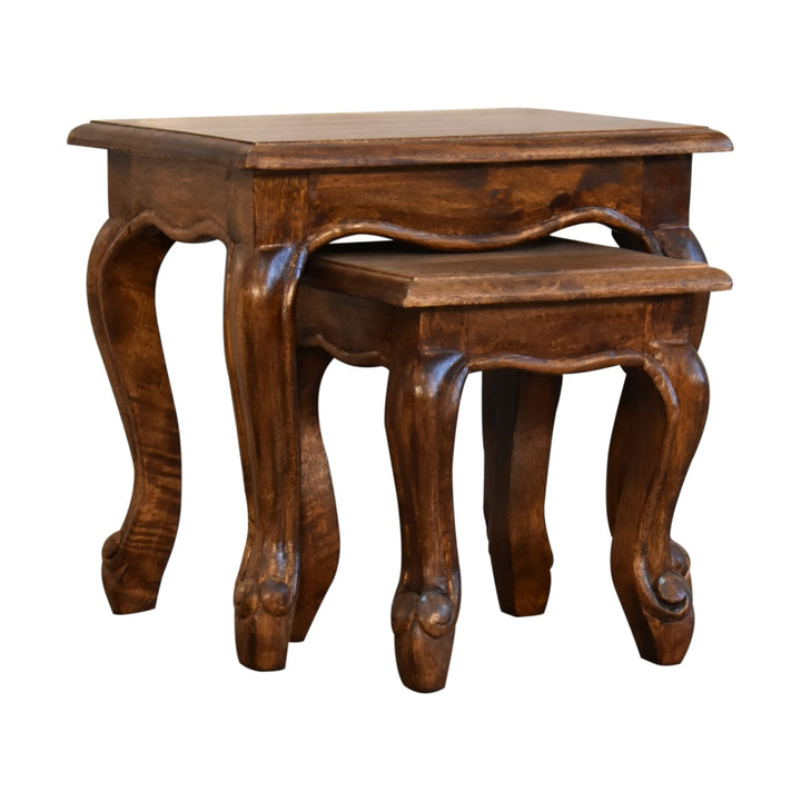 Chestnut French Style Stool Set - Smiddy Furniture