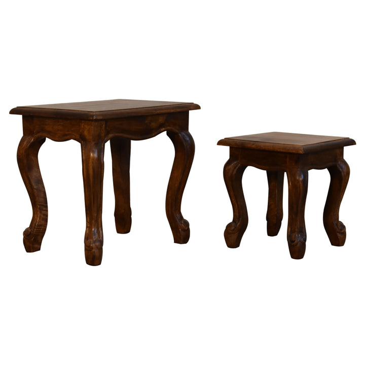 Chestnut French Style Stool Set - Smiddy Furniture