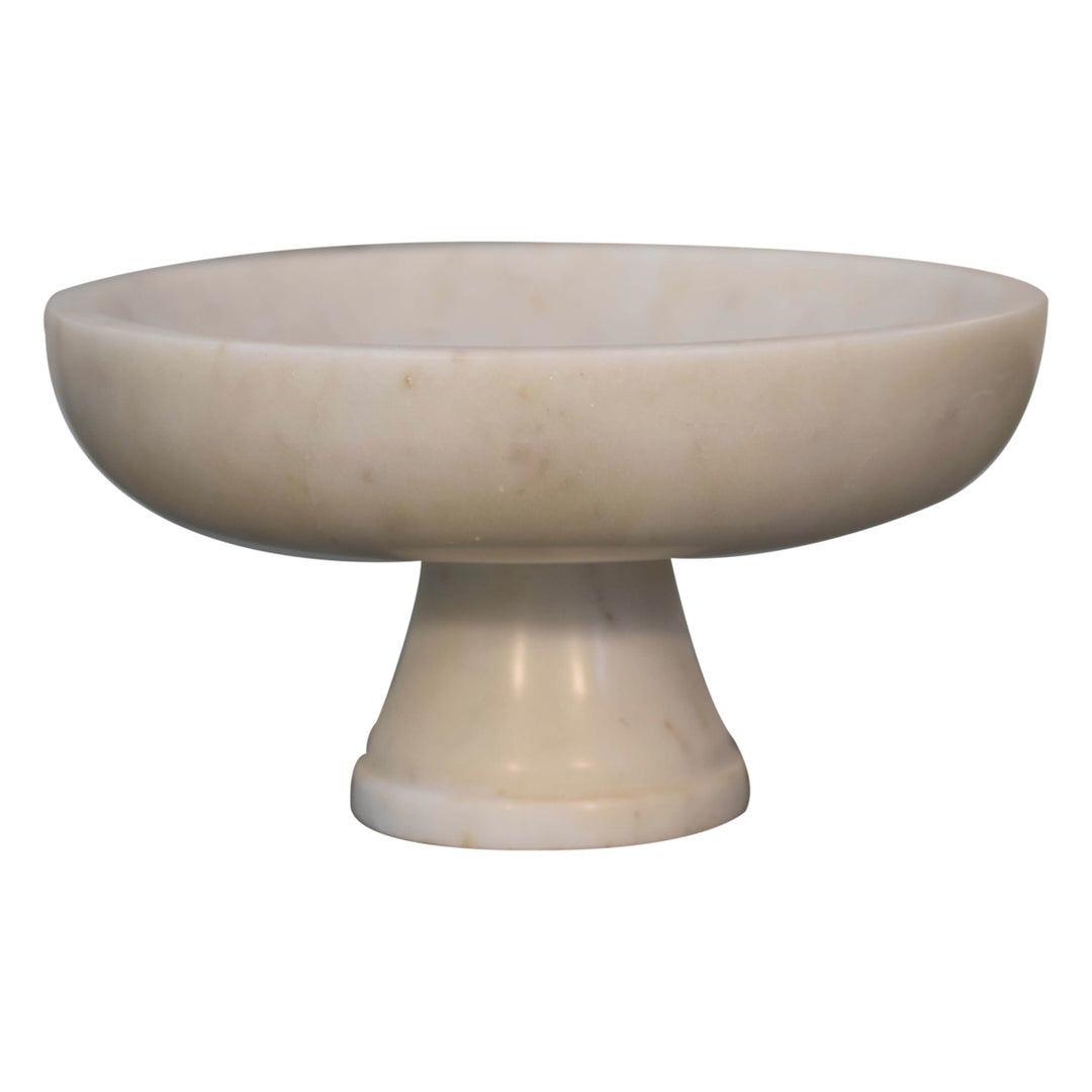 White Marble Fruit Bowl - Smiddy Furniture