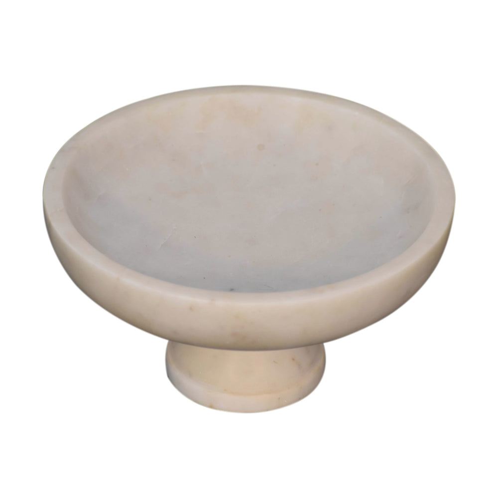 White Marble Fruit Bowl - Smiddy Furniture