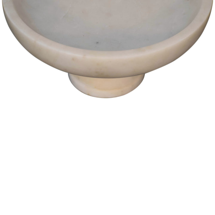 White Marble Fruit Bowl - Smiddy Furniture