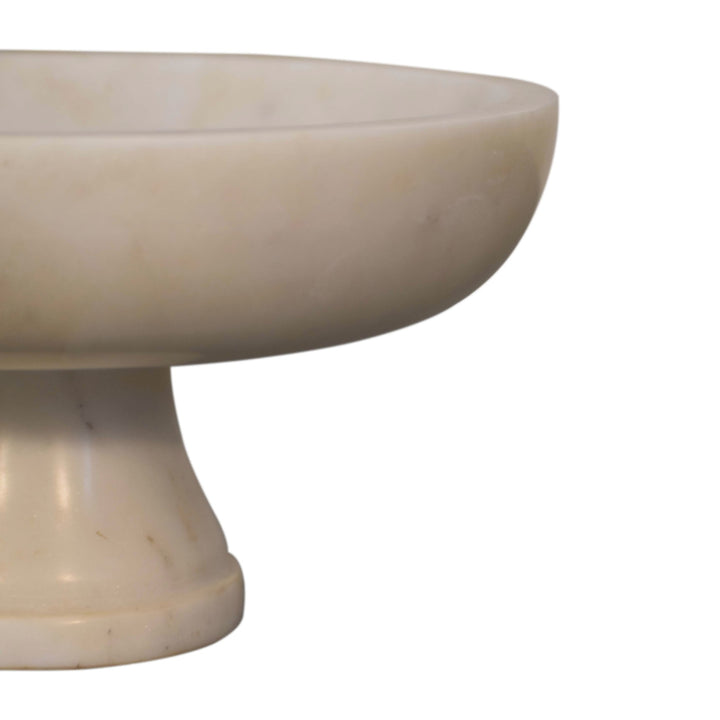 White Marble Fruit Bowl - Smiddy Furniture