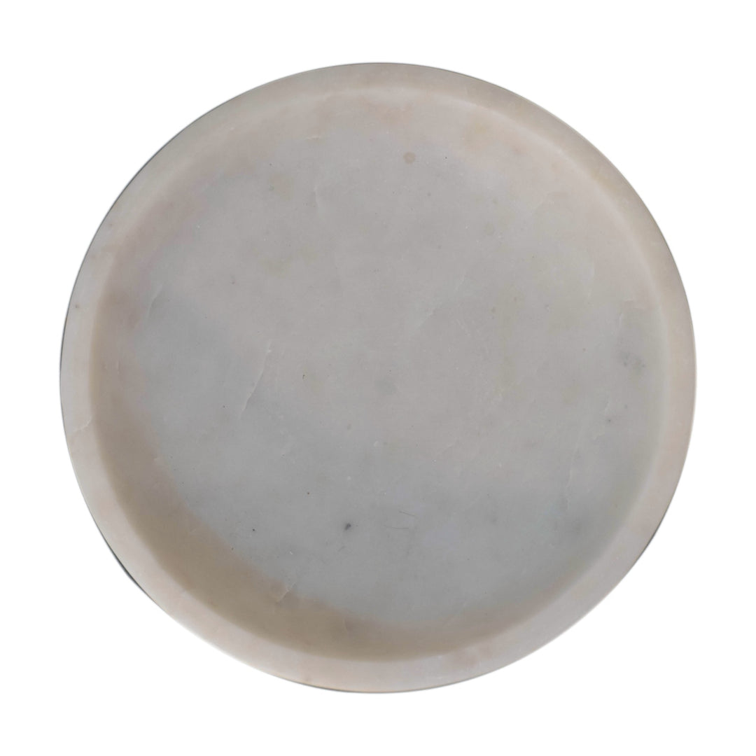 White Marble Fruit Bowl - Smiddy Furniture