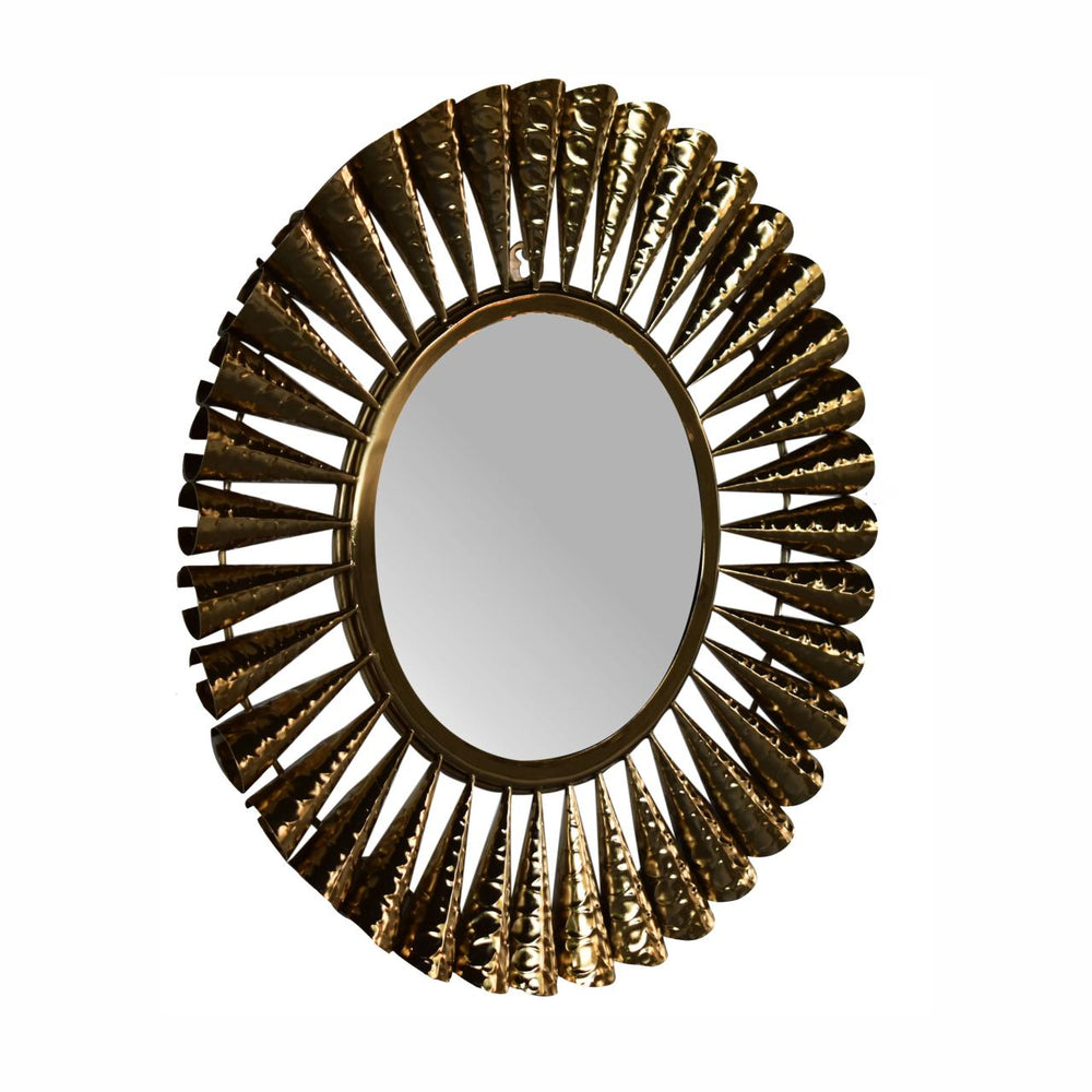 Brass Coned Mirror - Smiddy Furniture