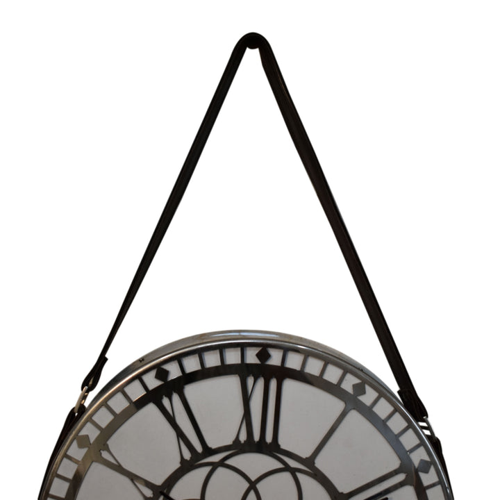 White Chrome Hanging Wall Clock - Smiddy Furniture