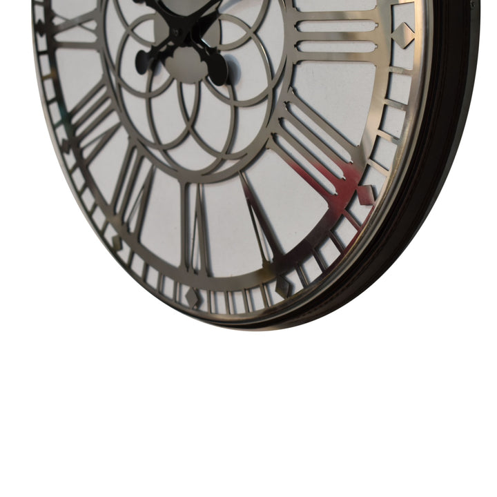 White Chrome Hanging Wall Clock - Smiddy Furniture