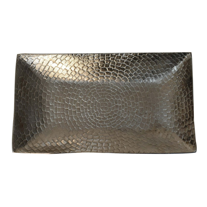 Battered Nickle Tray - Smiddy Furniture