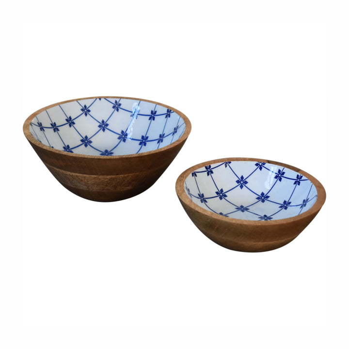 Blue and White Bowl Set of 2 - Smiddy Furniture