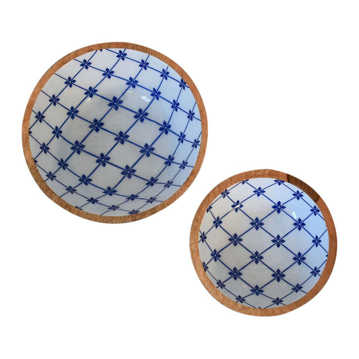 Blue and White Bowl Set of 2 - Smiddy Furniture