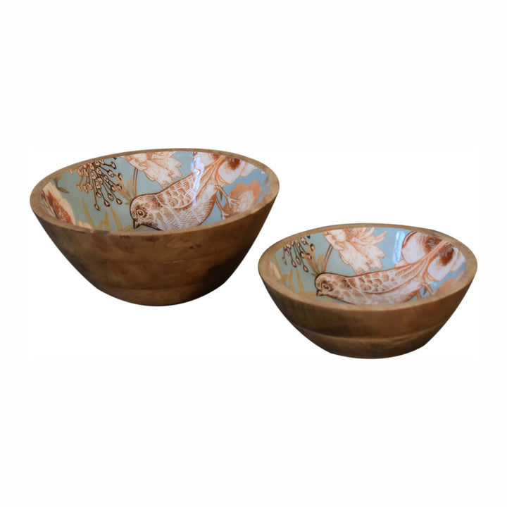 Floral Bird Bowl Set of 2 - Smiddy Furniture