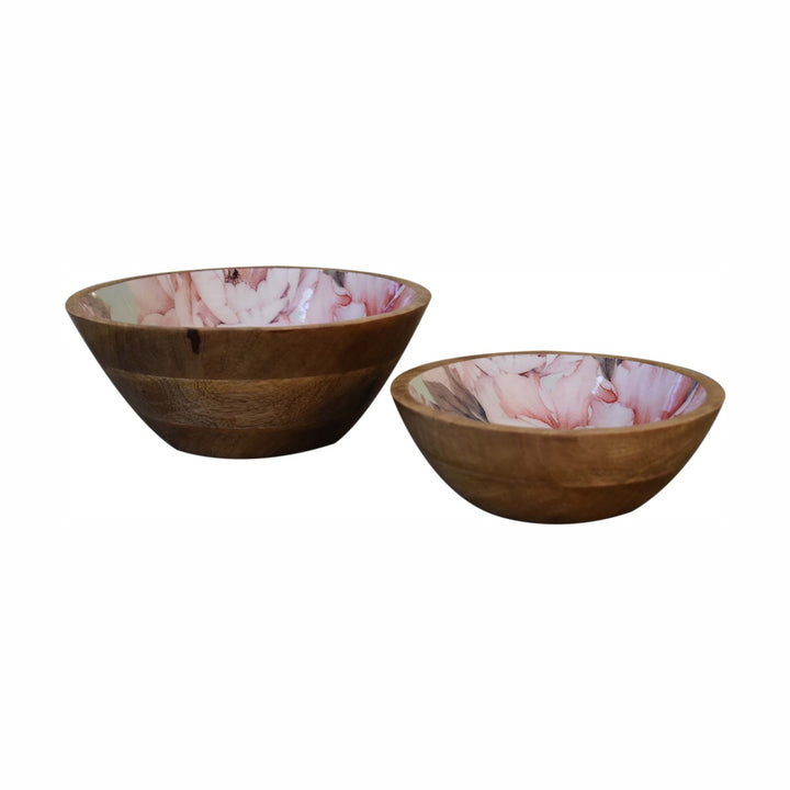 Pink Floral Bowl Set of 2-Smiddy Furniture