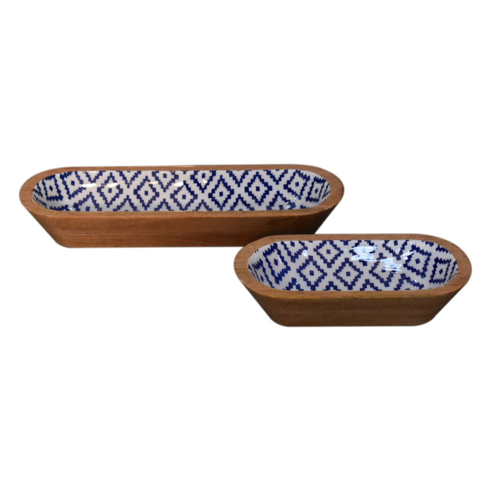 Aztec Oblong Bowl Set of 2 - Smiddy Furniture