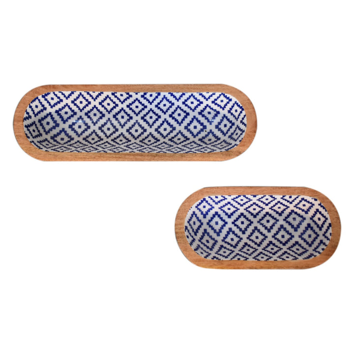 Aztec Oblong Bowl Set of 2 - Smiddy Furniture